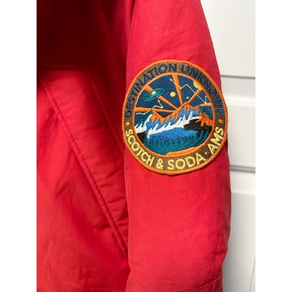 Scotch & Soda ~ Heavy Weight Padded Parka in Red - Picture 8 of 14